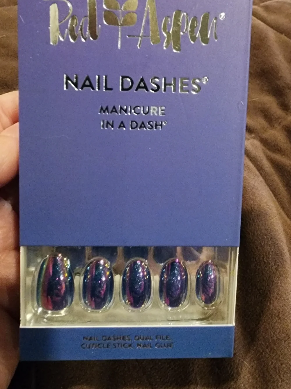 BNIB Red Aspen Mix A Drink, Mae Purple Iridescent Nail Dash Set